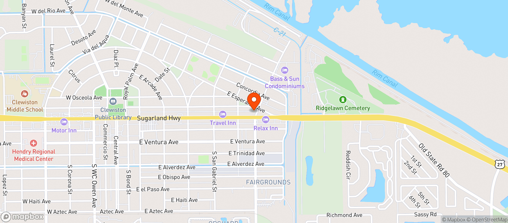 Map showing Brenda'S Place