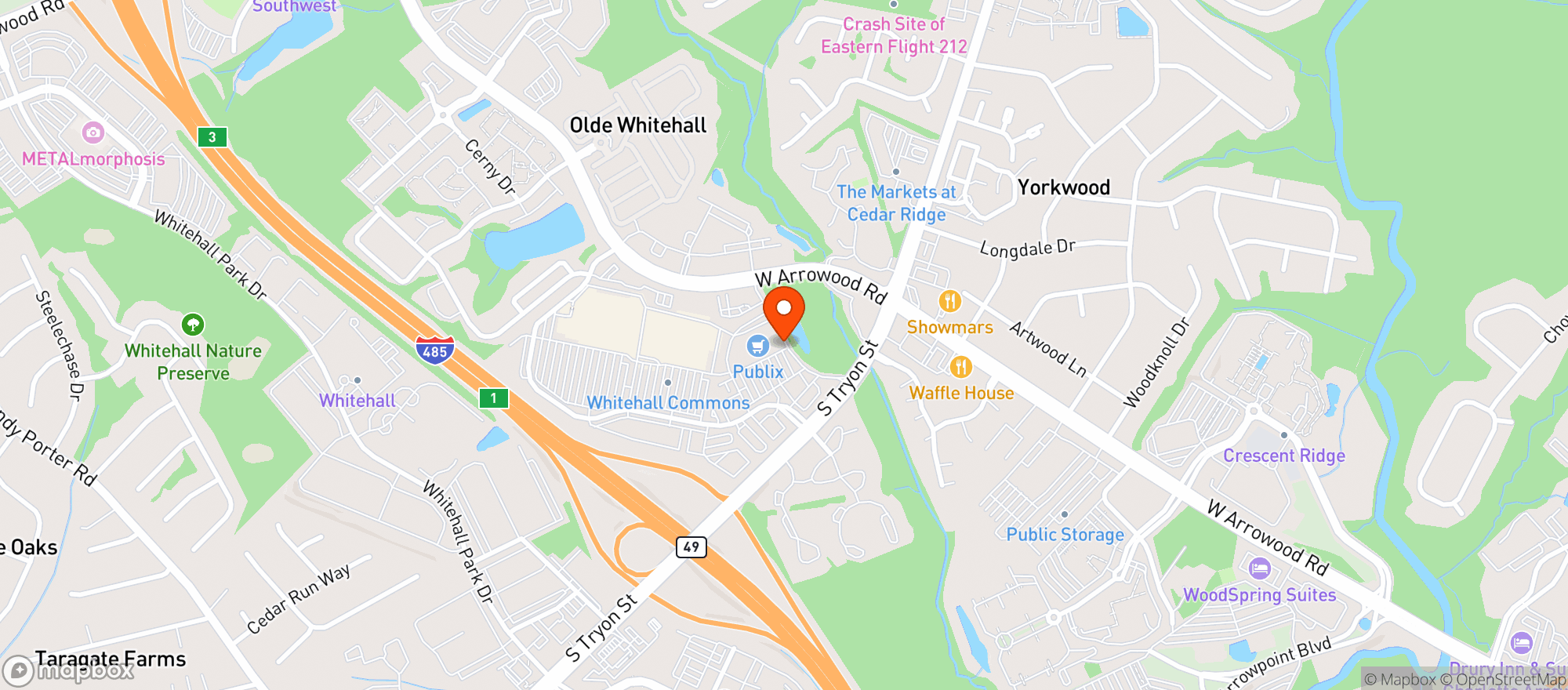 Map showing Publix