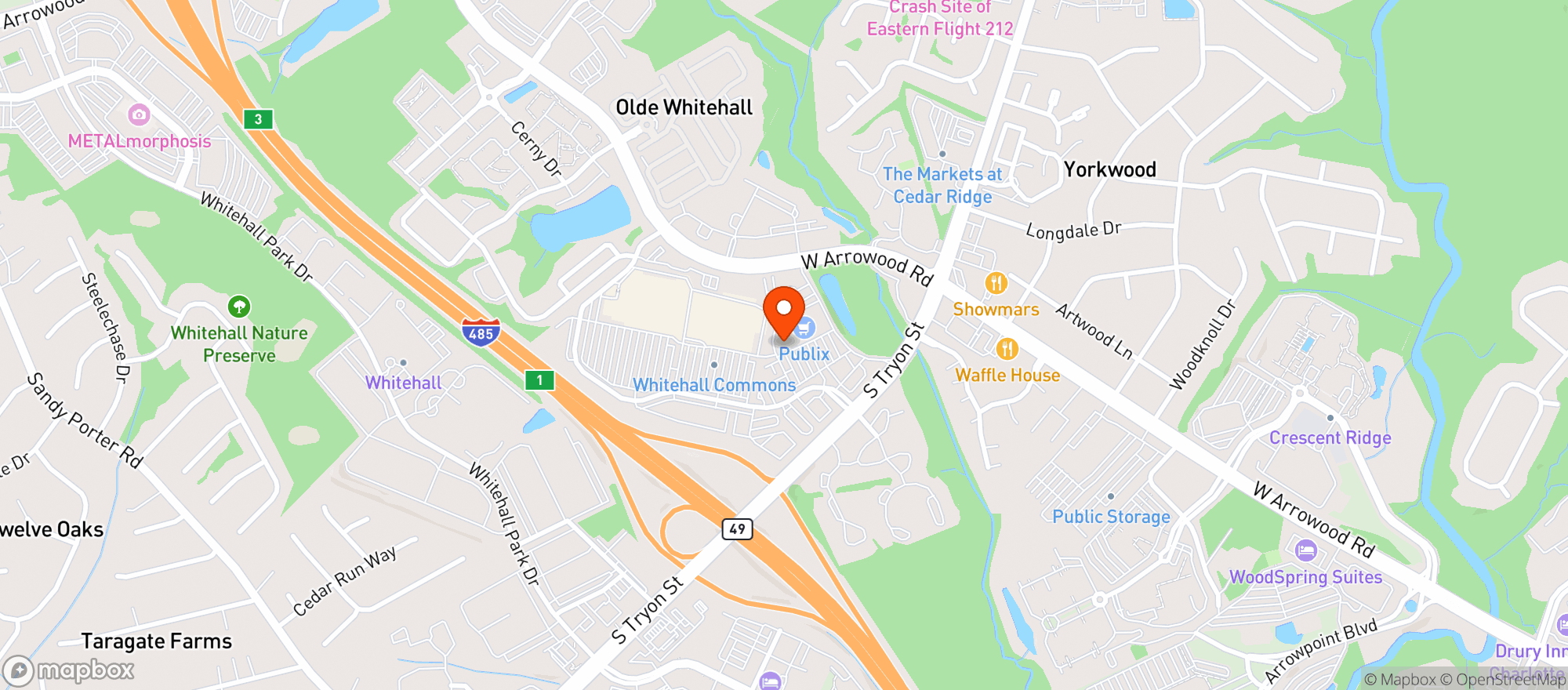 Map showing Gnc