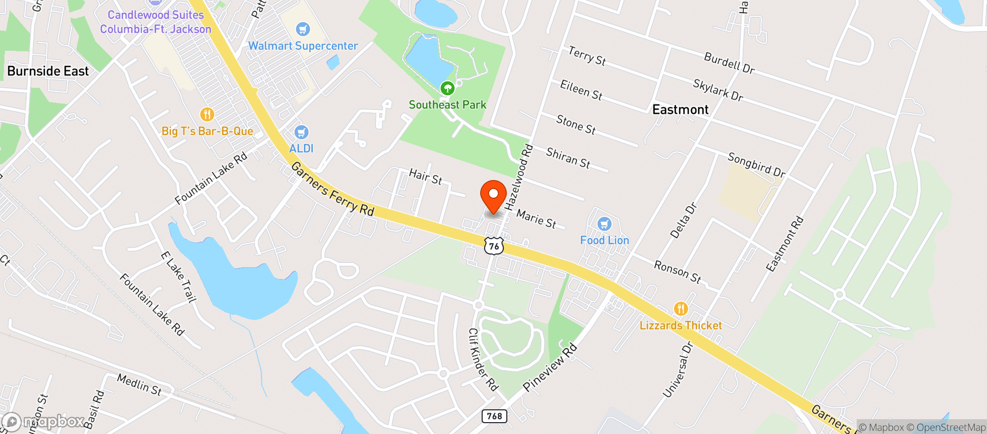 Map showing 5 Star Mini Mart