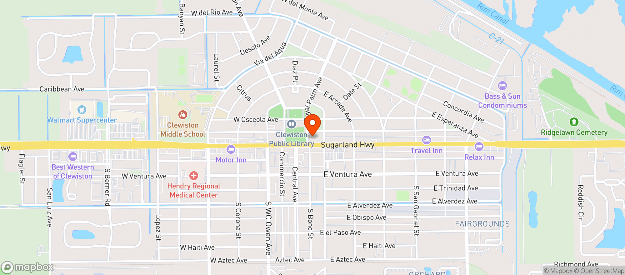 Map showing American Best Value Inn