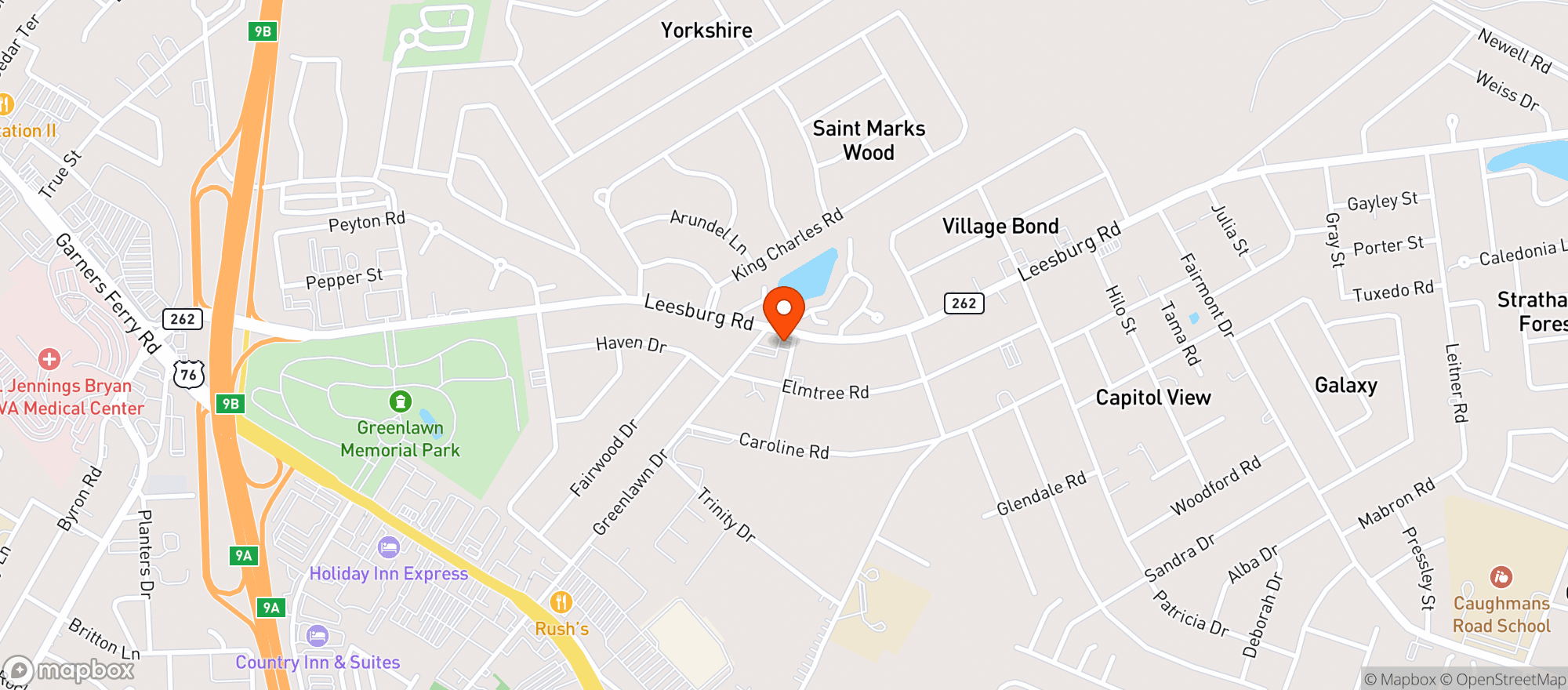 Map showing Seven Up Mart