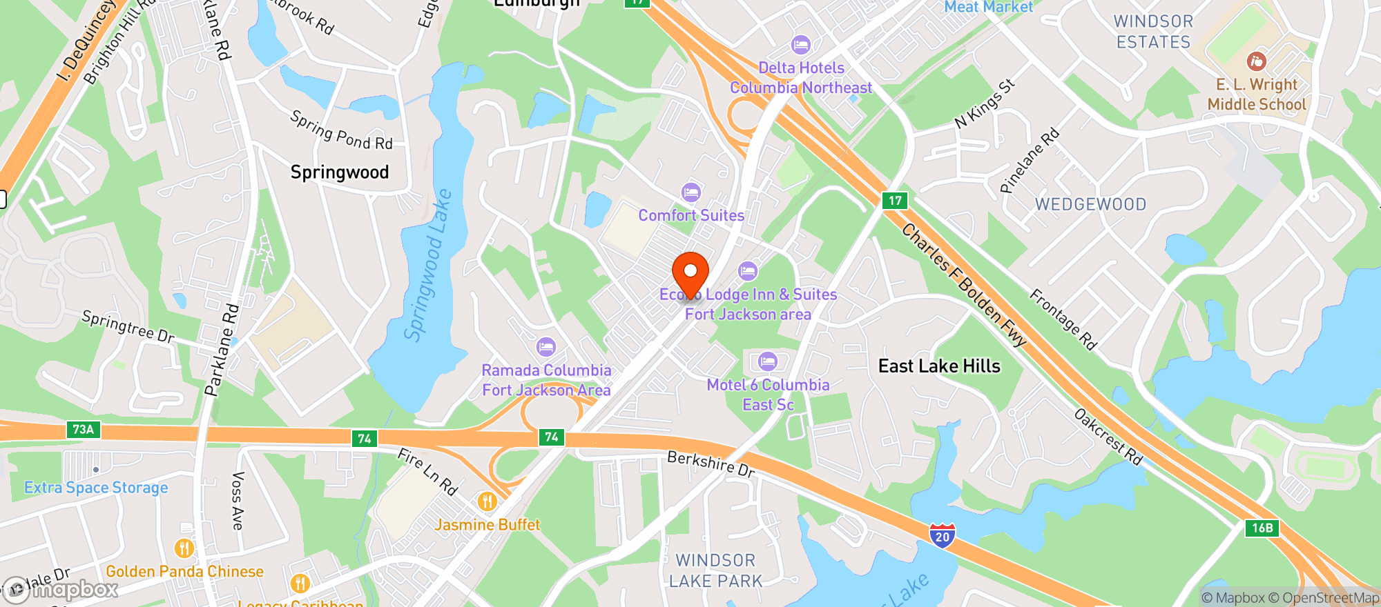 Map showing Outback Steakhouse