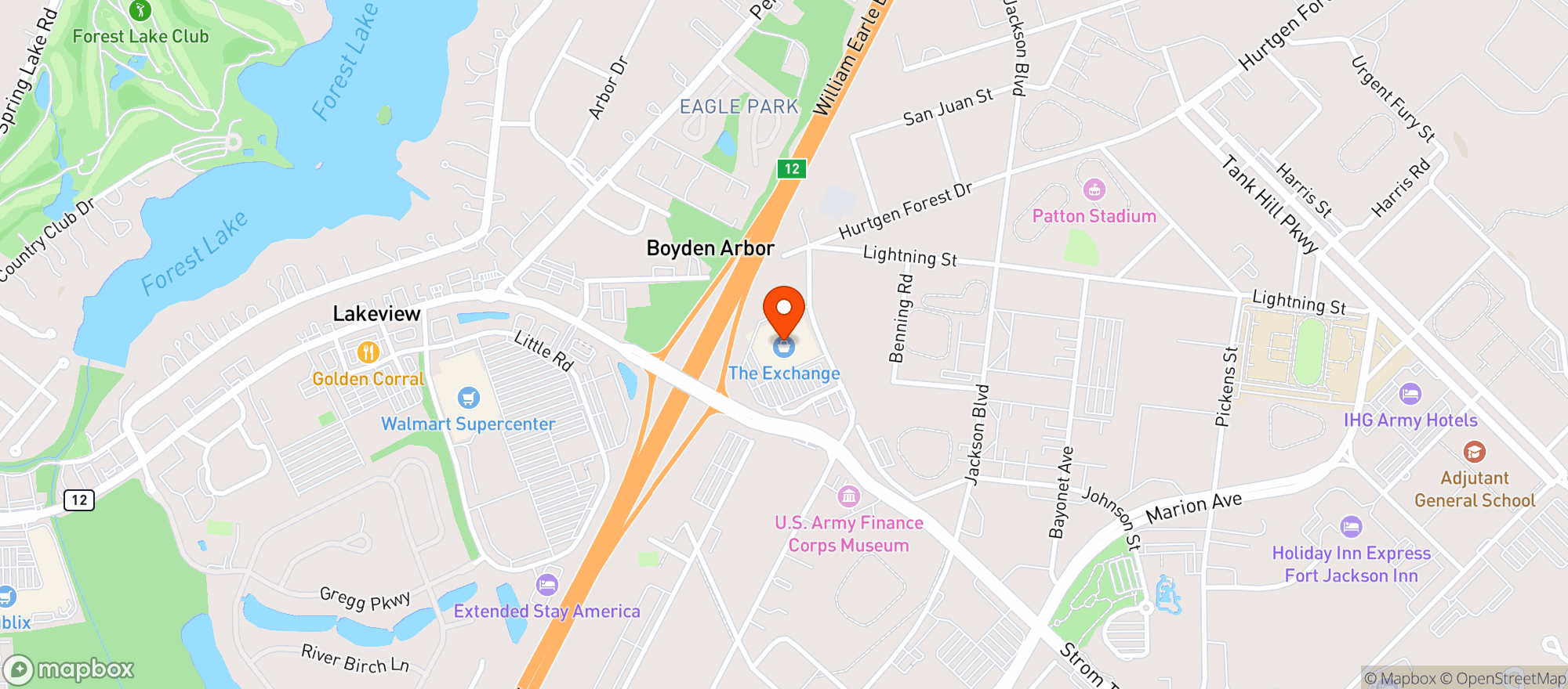 Map showing Gnc