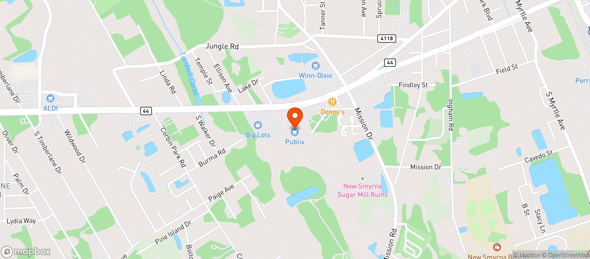 Map showing Publix