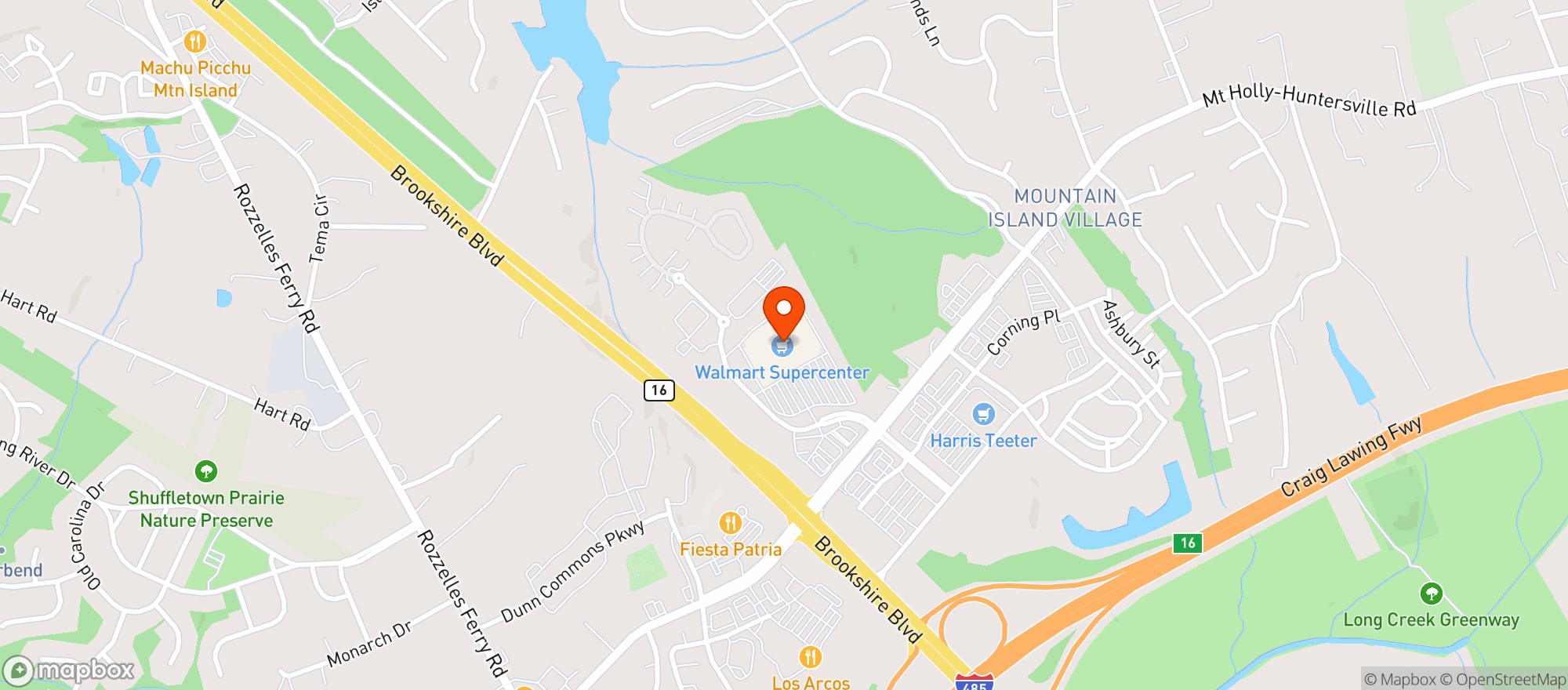 Map showing Walmart Supercenter