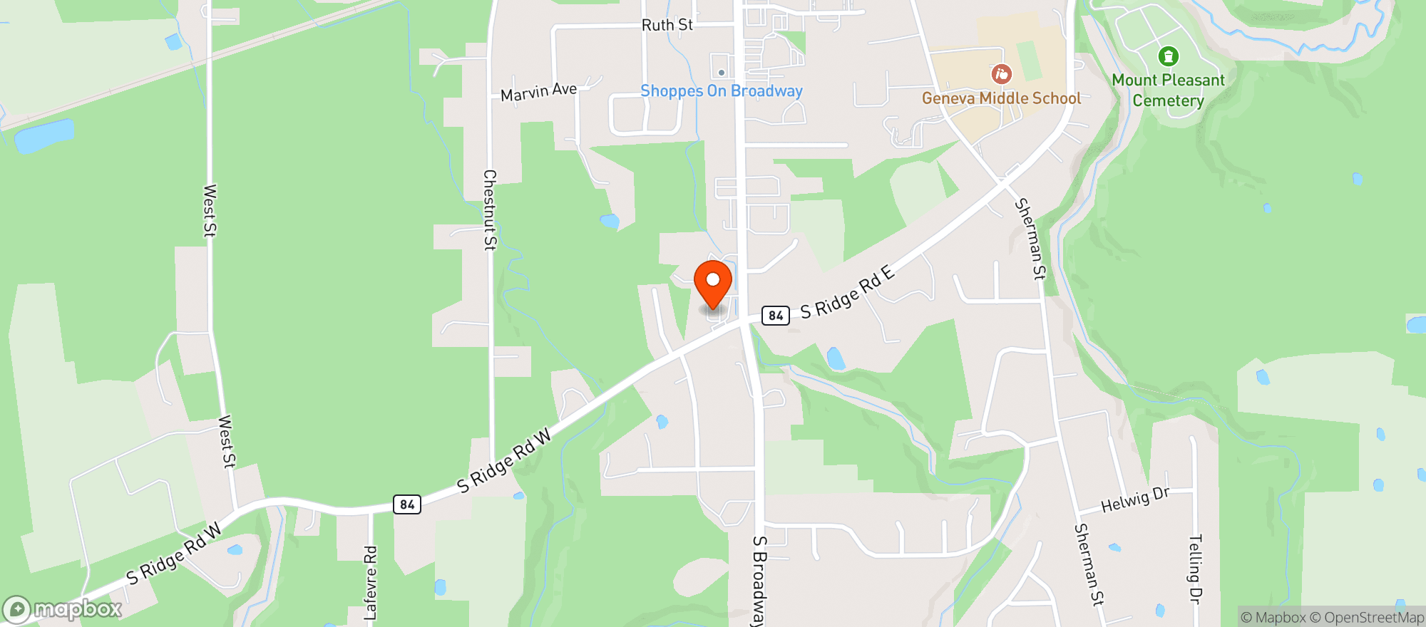 Map showing Mapco 350971 Geneva