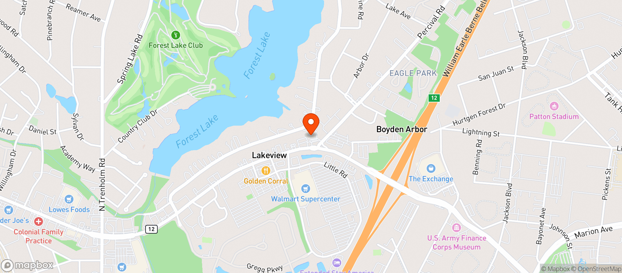 Map showing Circle K #6775 (cola)