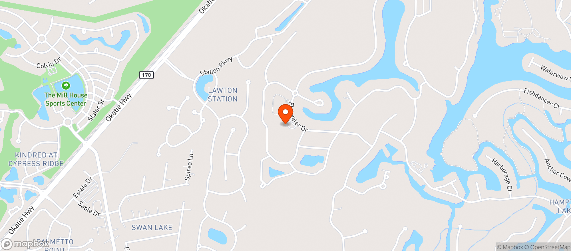 Map showing Parkside Amenity Center