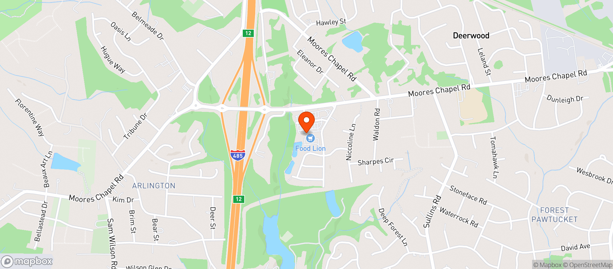 Map showing Food Lion