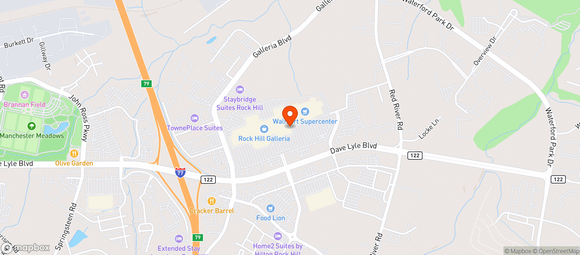 Map showing Walmart Supercenter