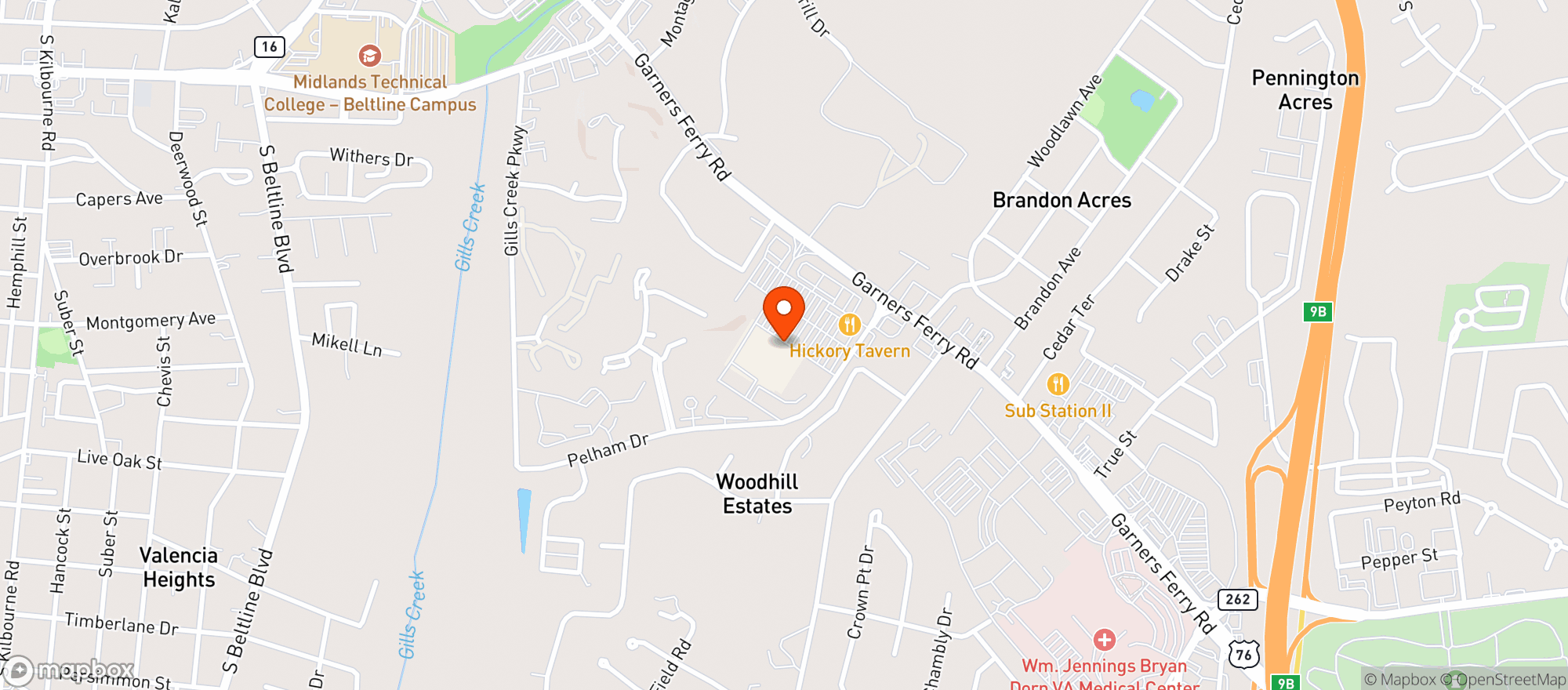 Map showing Target Store