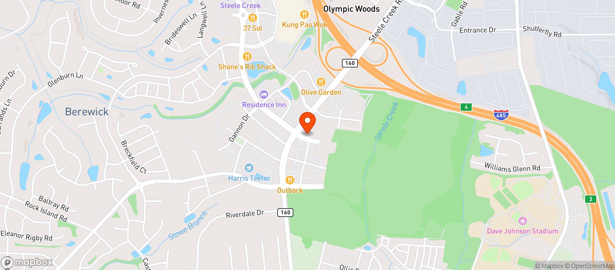 Map showing Shopton Commons B P