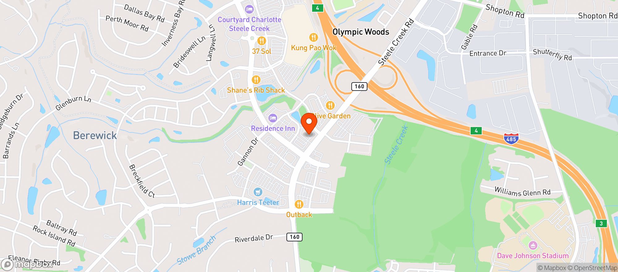 Map showing Sams Mart 105