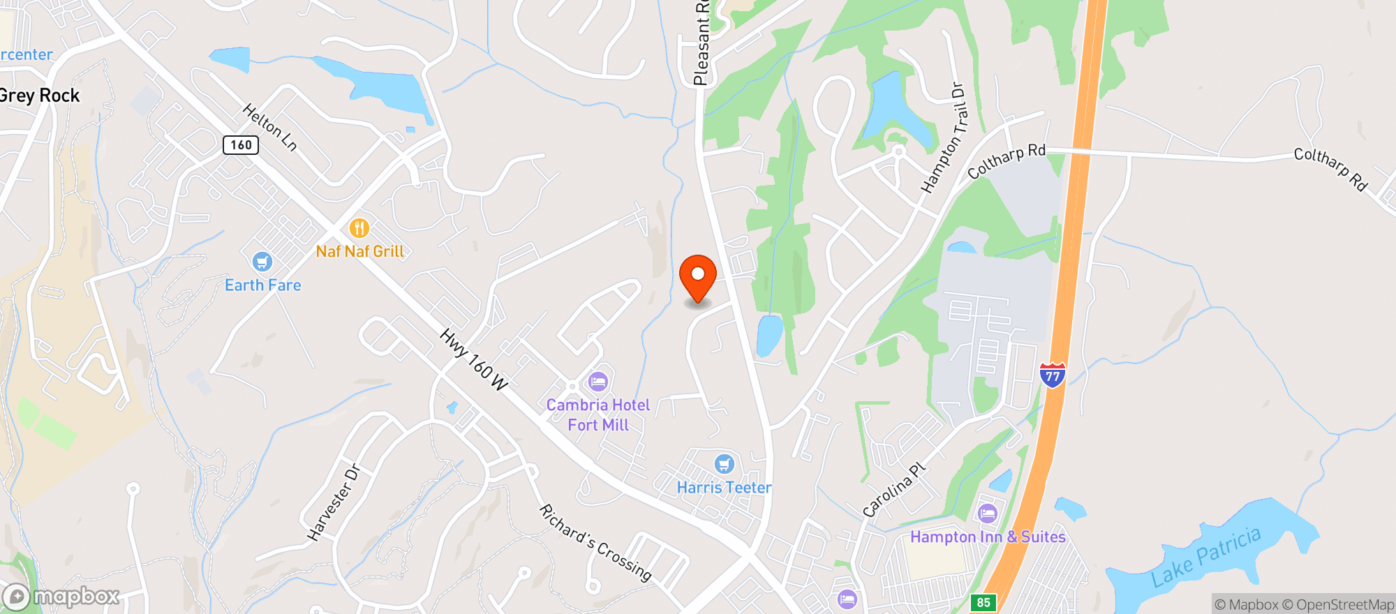 Map showing The Wellness Hive