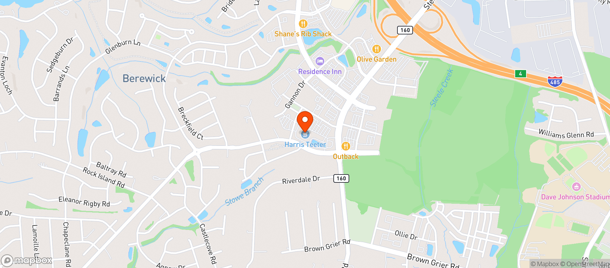 Map showing HARRIS TEETER