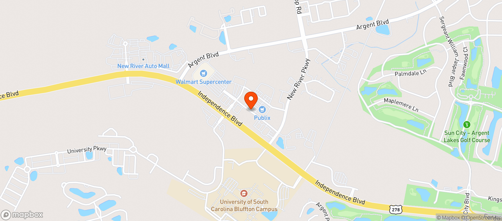Map showing Publix Super Market