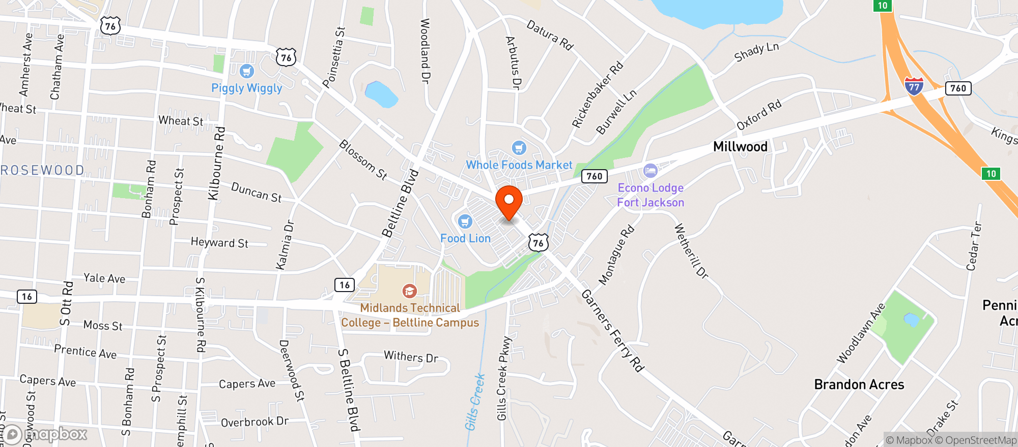 Map showing Buffalo Wild Wings Gril #368