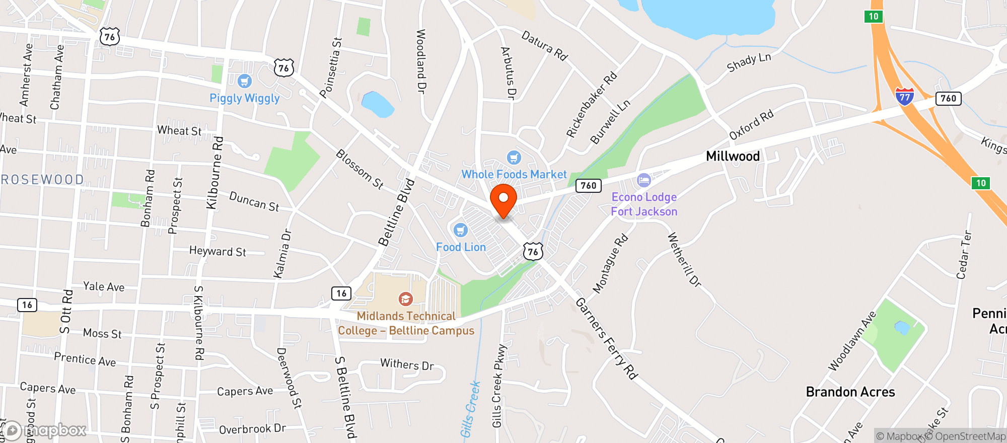 Map showing Food Lion