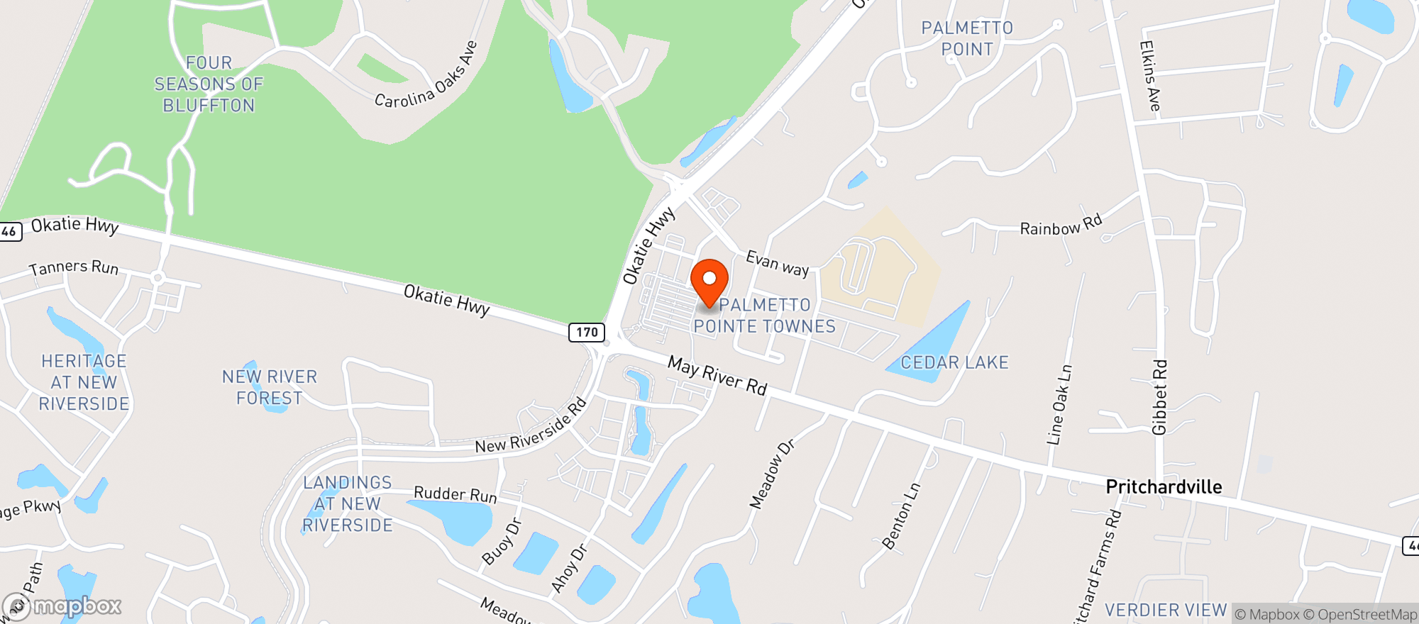 Map showing Publix