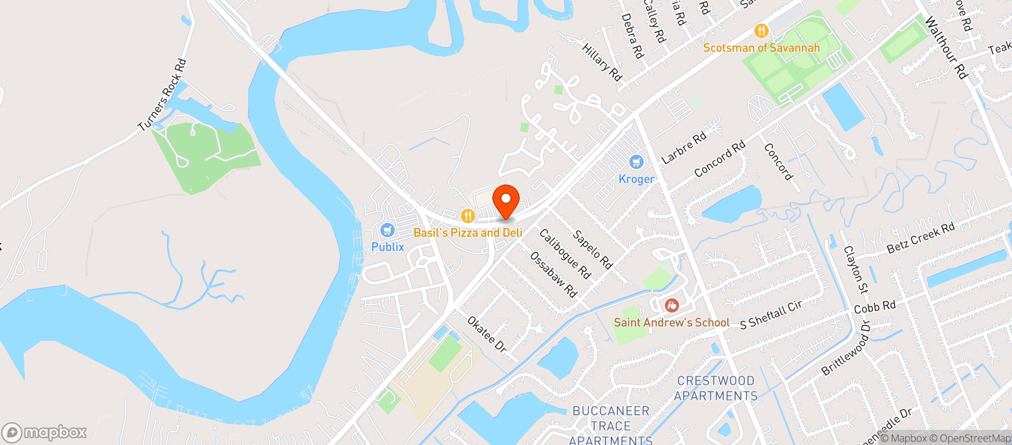 Map showing Island Daiquri Cafe