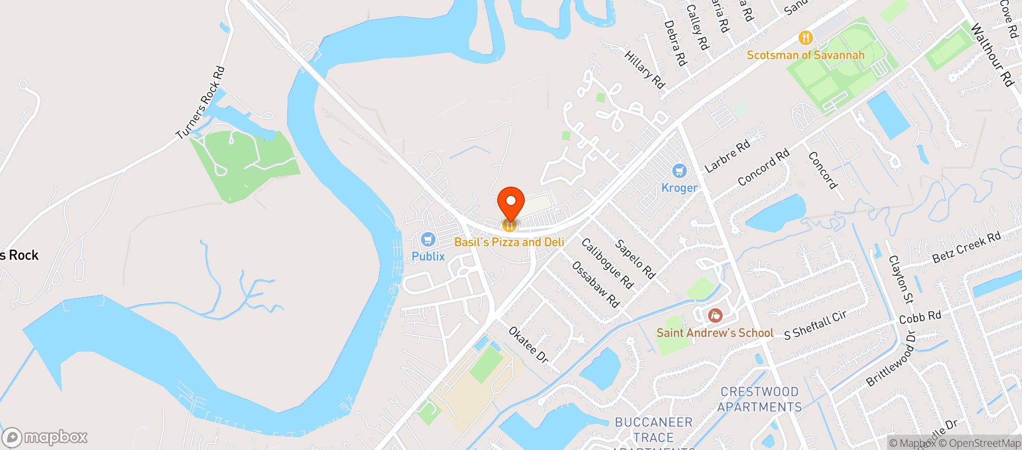 Map showing The Snug Irish Pub
