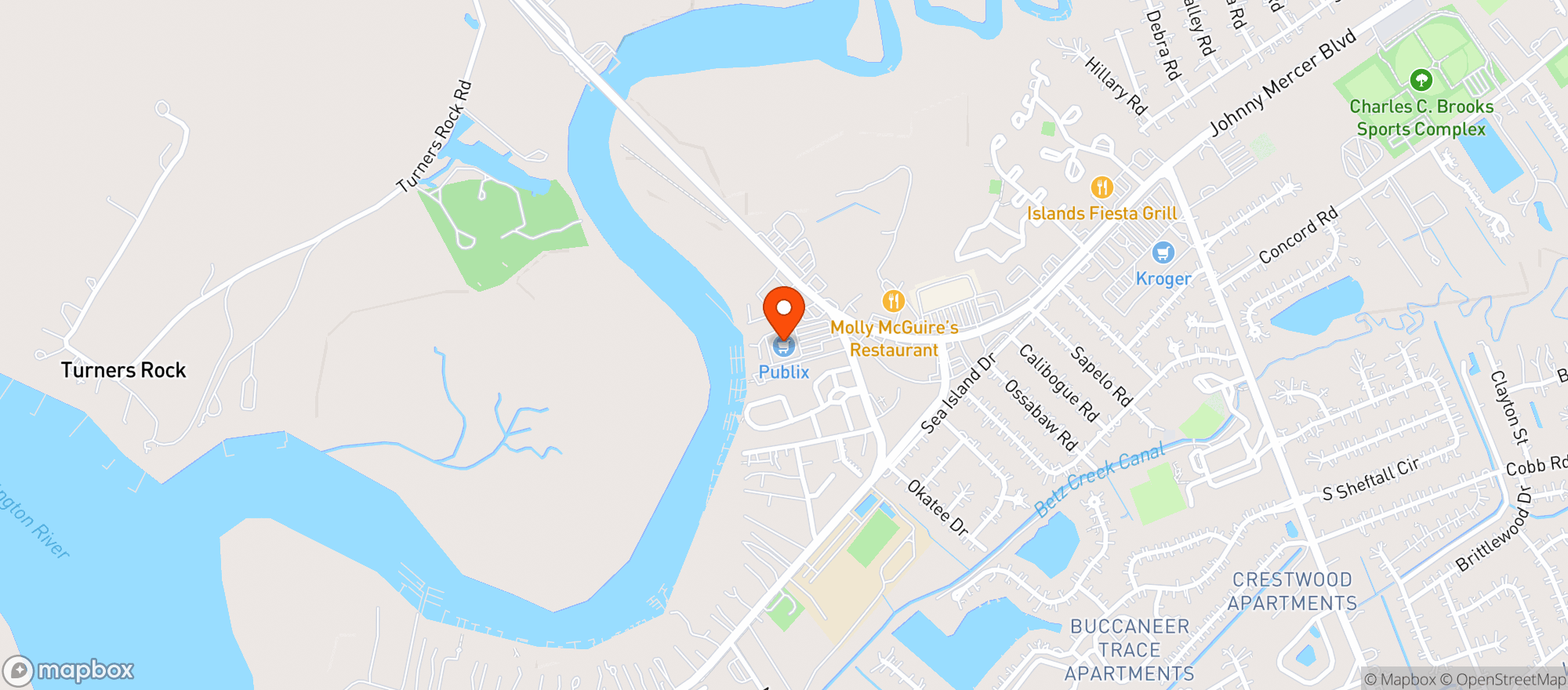 Map showing Publix