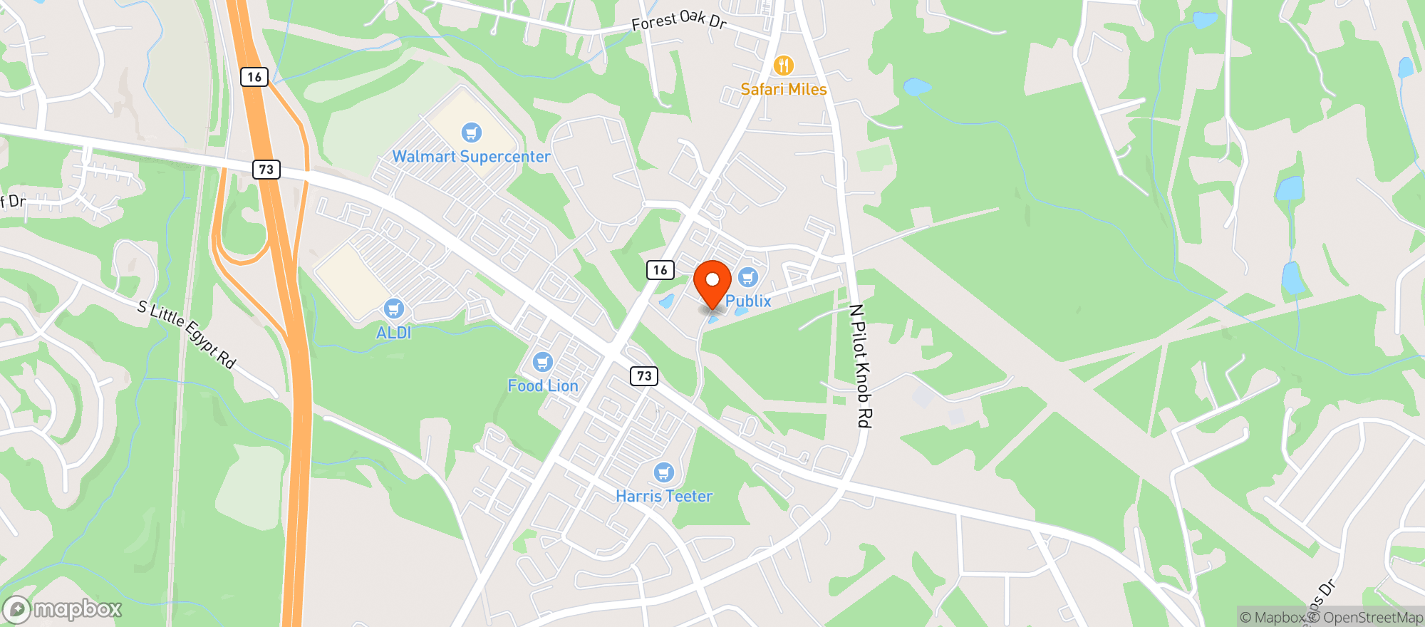 Map showing Publix Super Market