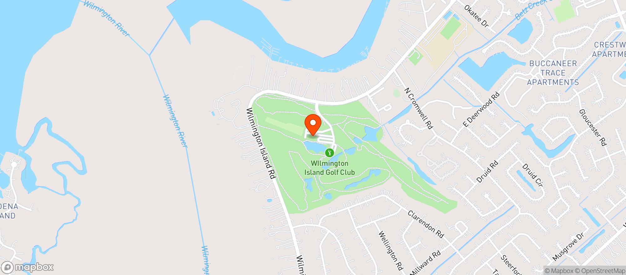 Map showing Savannah Country Club