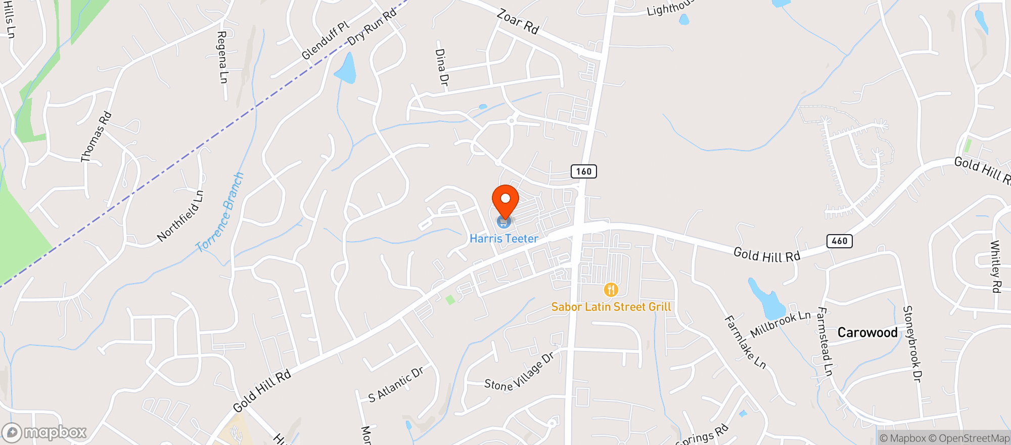 Map showing Harris Teeter