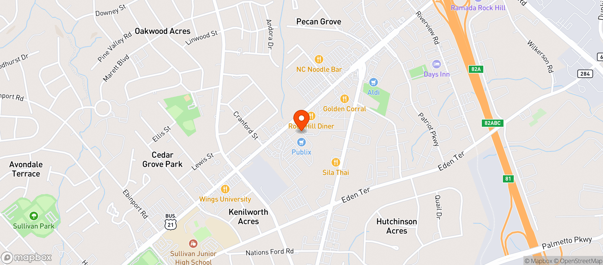 Map showing Publix