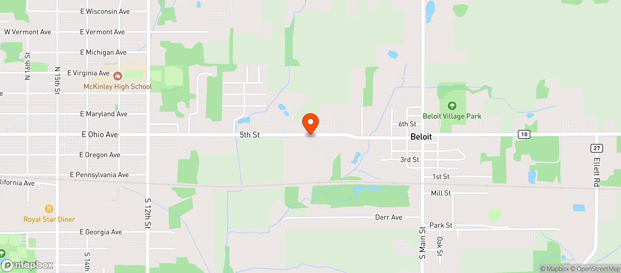 Map showing GRANDVIEW BOTTLE SHOP