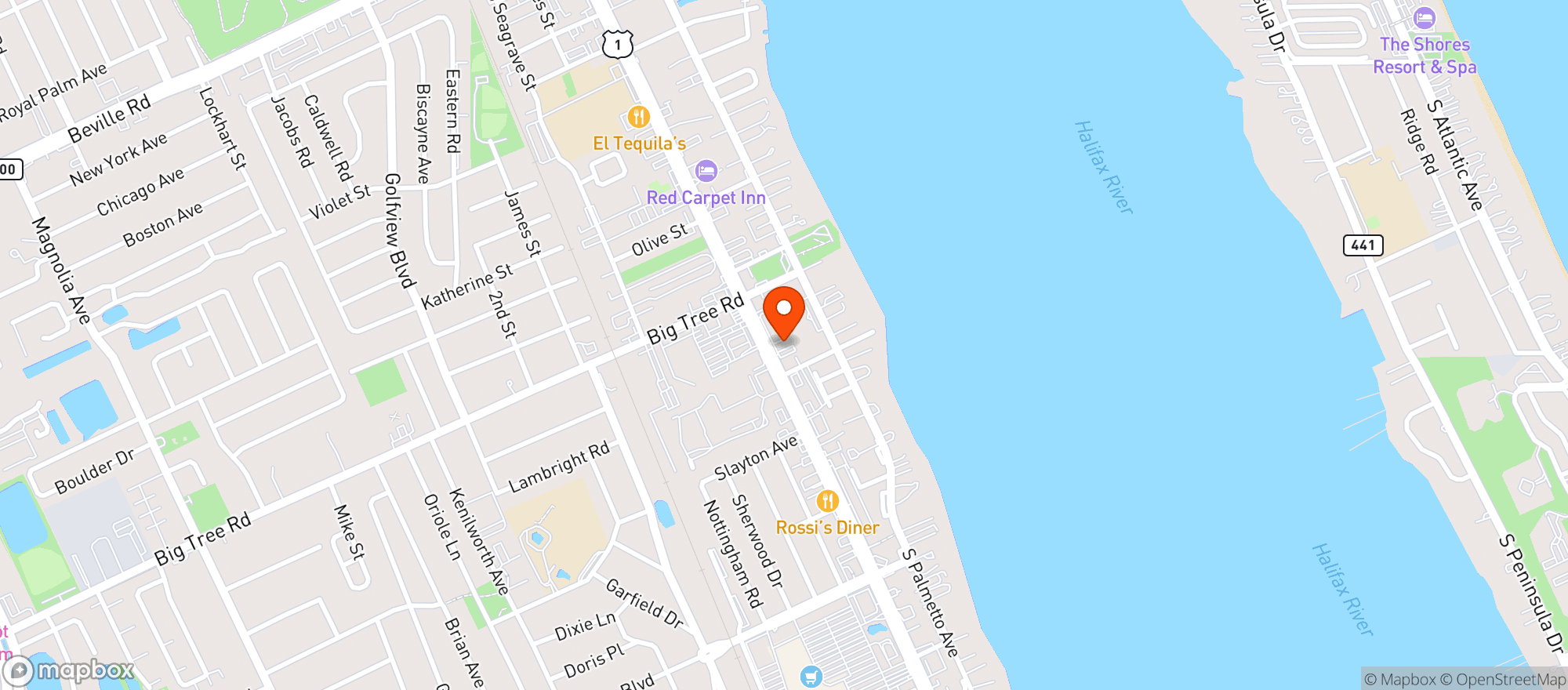 Map showing Ammrit Indian Cuisine
