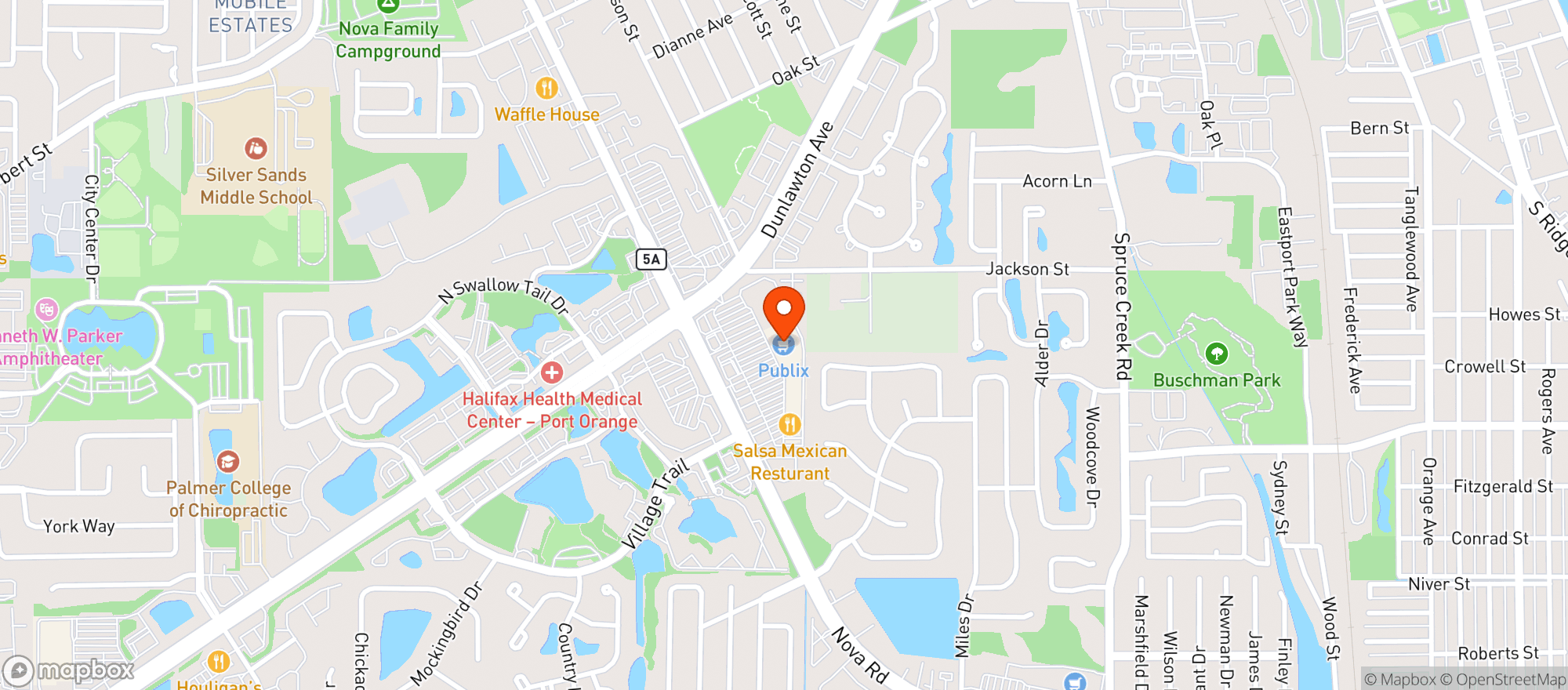 Map showing Publix