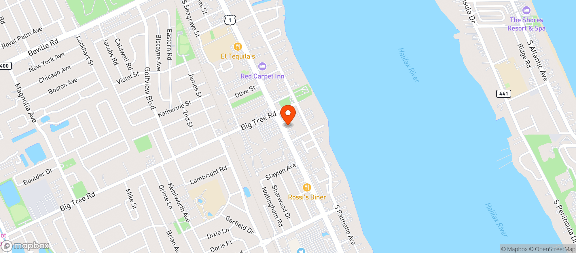 Map showing Marks Sports Pub
