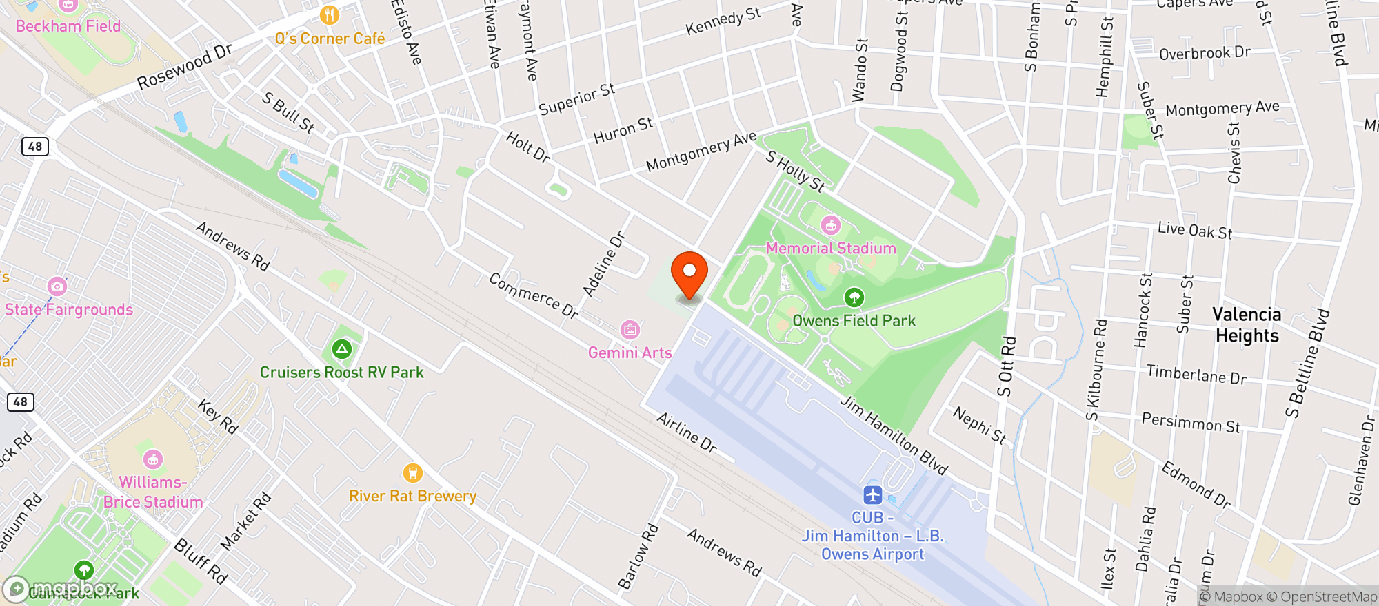 Map showing Farm To Table Event Co