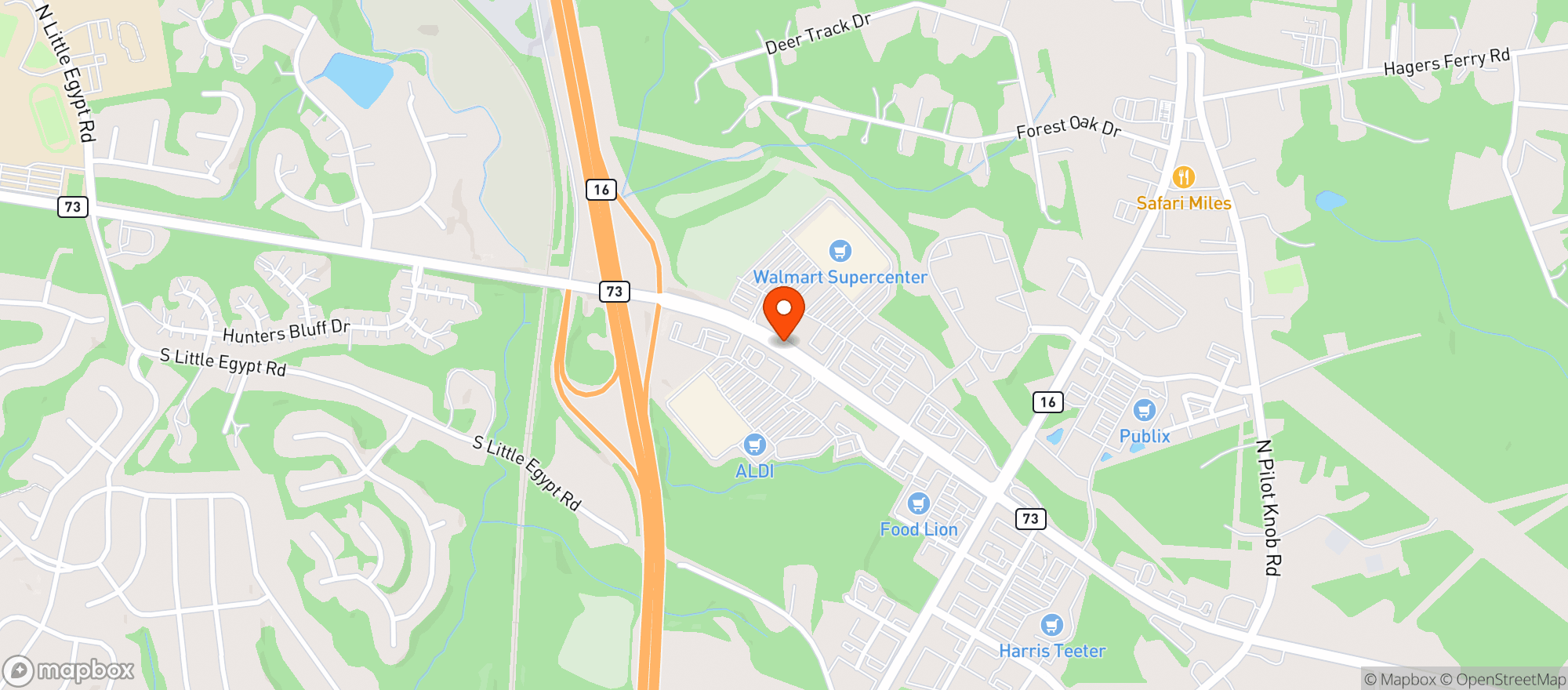 Map showing Walmart Supercenter