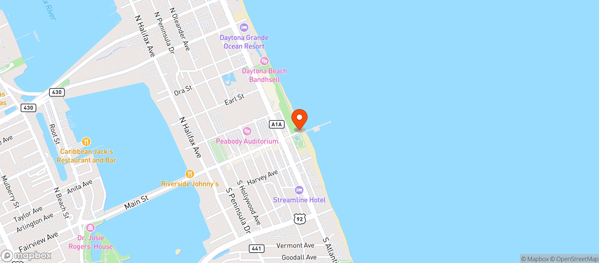 Map showing Joes Crab Shack