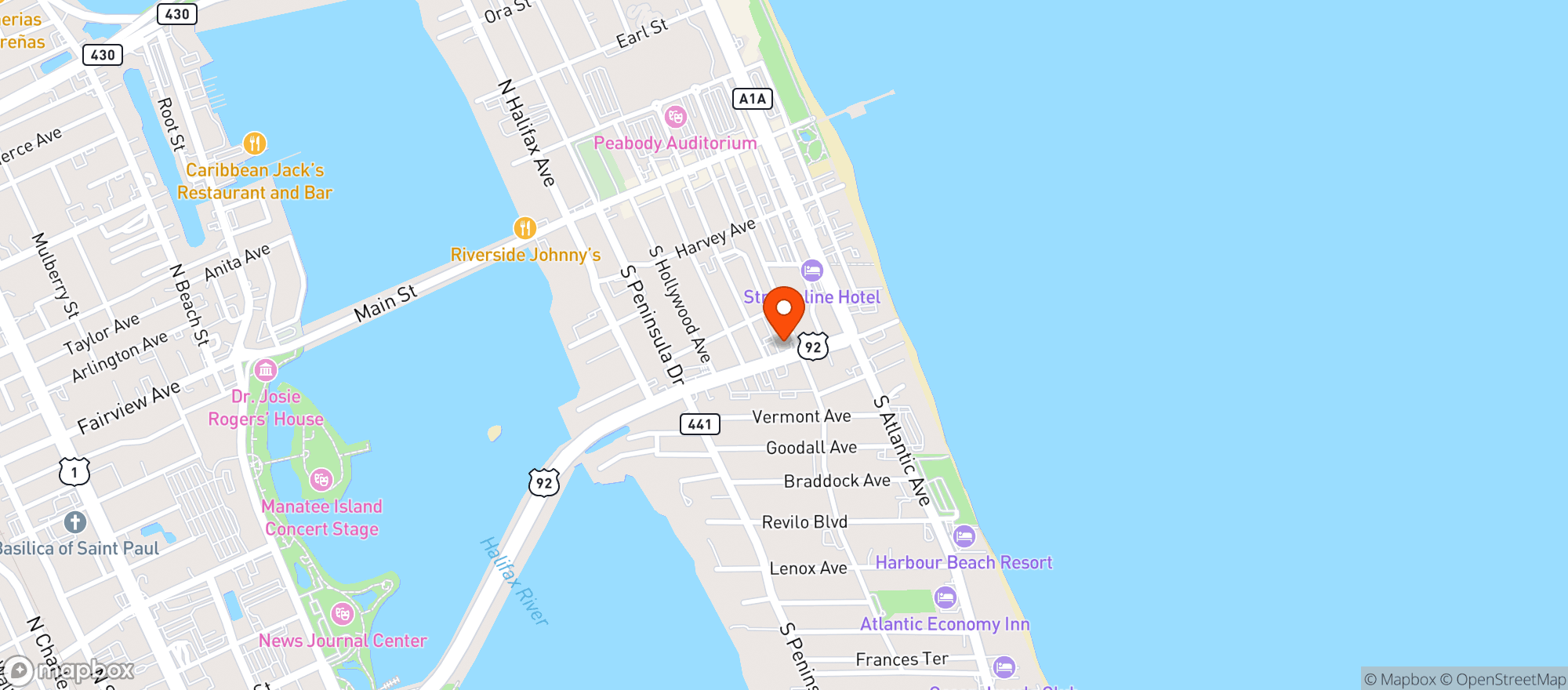 Map showing Express Food Mart #8