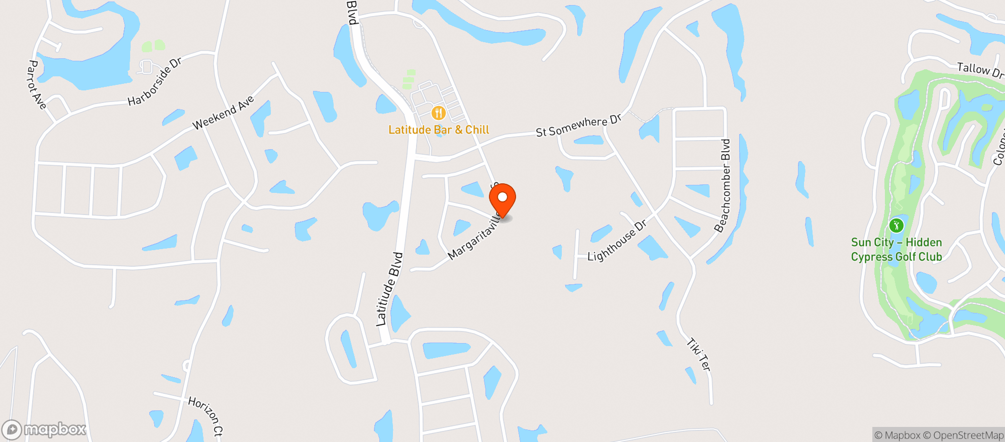 Map showing Peanut’s Place