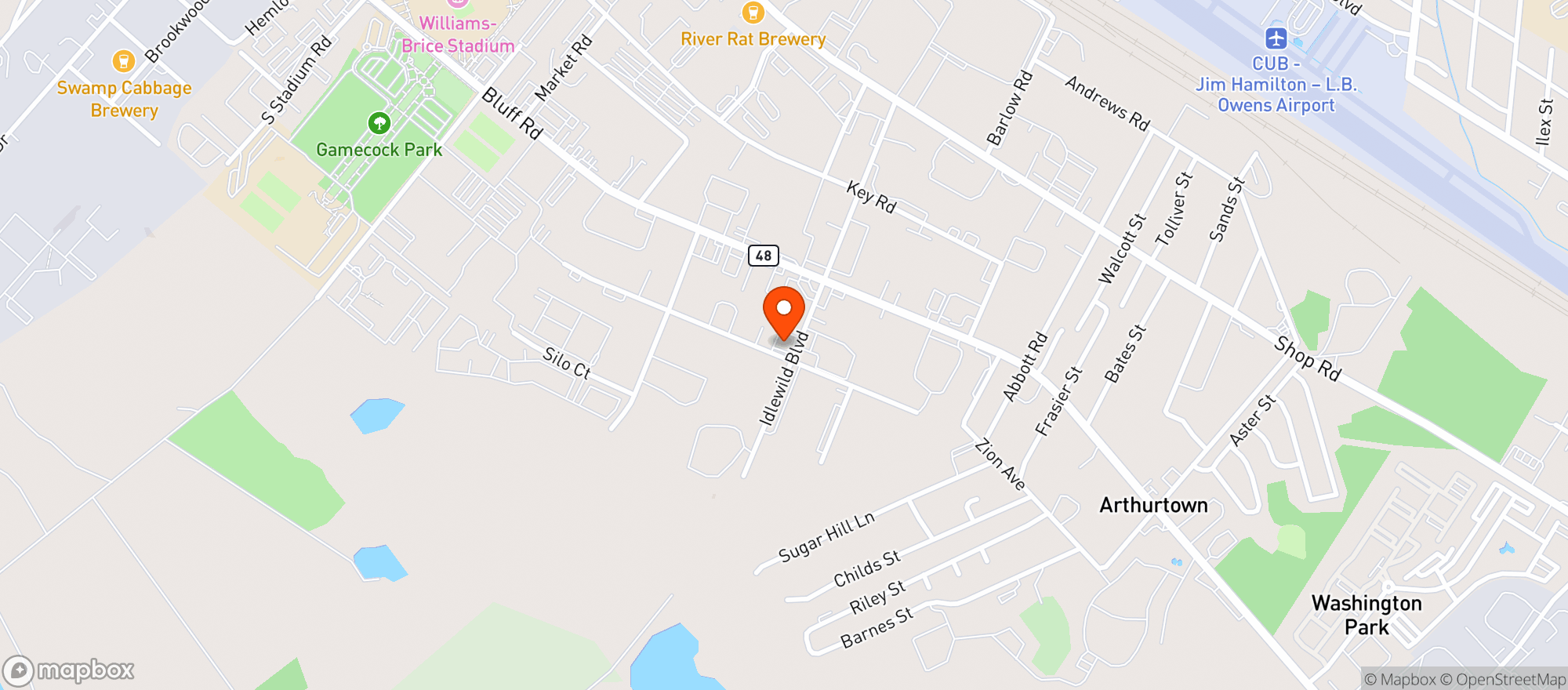 Map showing Corner Pantry Hq