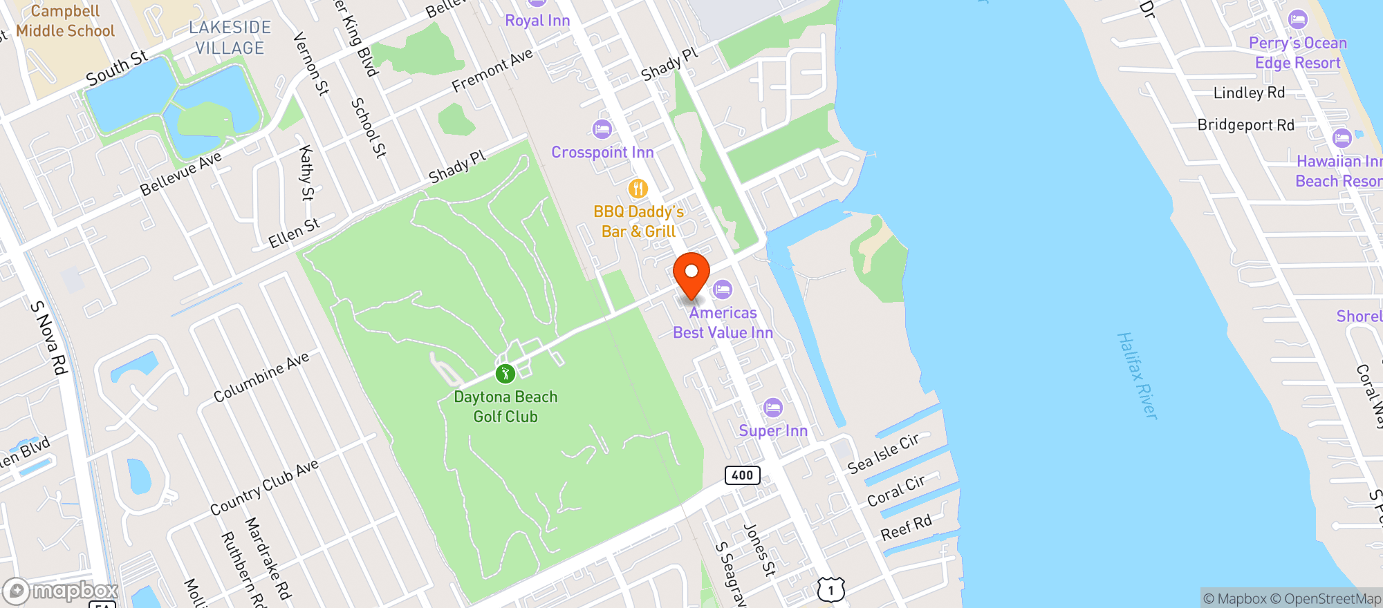 Map showing Angels Liquor Brandywine