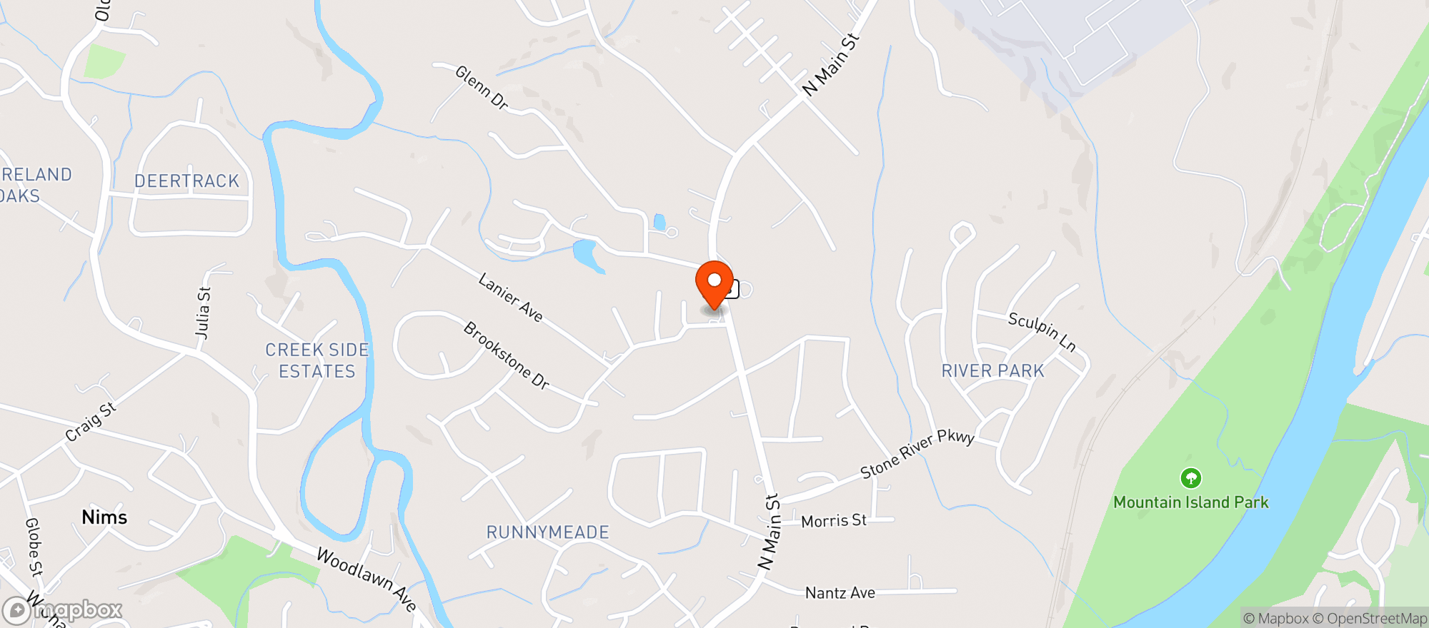 Map showing Circle A Food Store