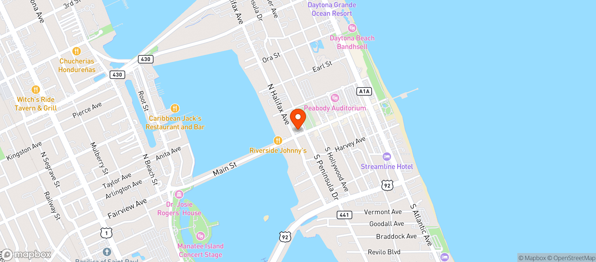 Map showing Circle K