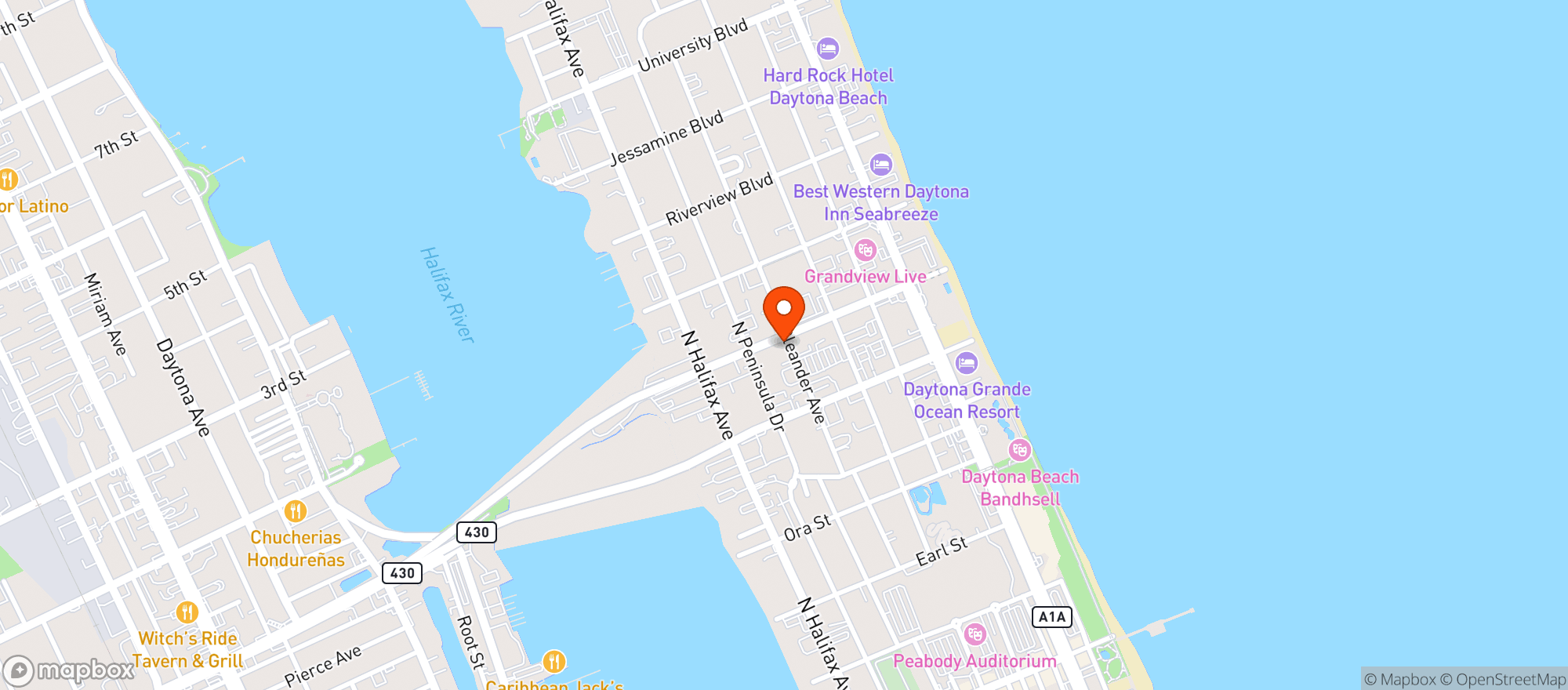 Map showing Danny S Lounge And Packag