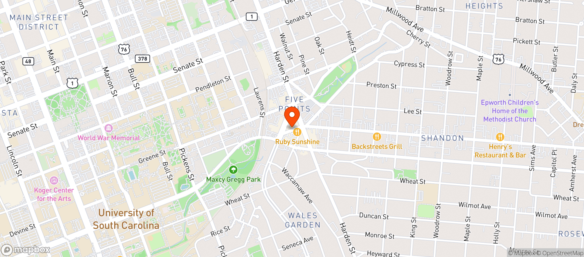 Map showing Goats Restaurant