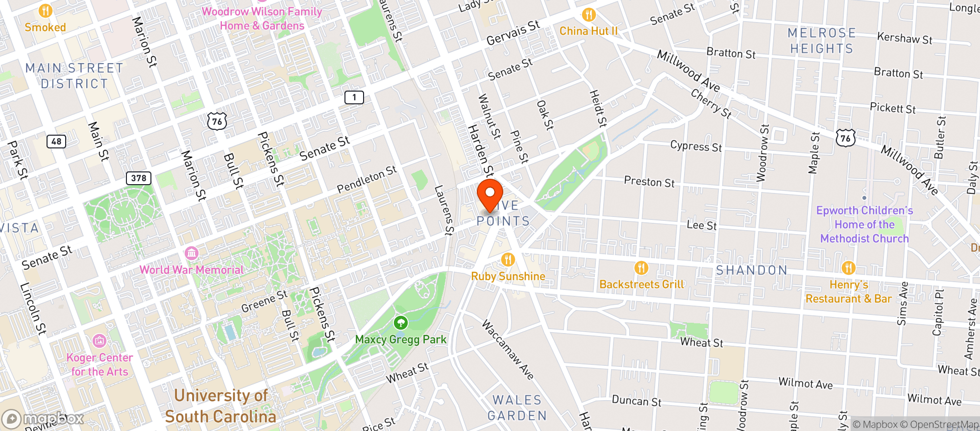 Map showing Publico Kitchen & Tap