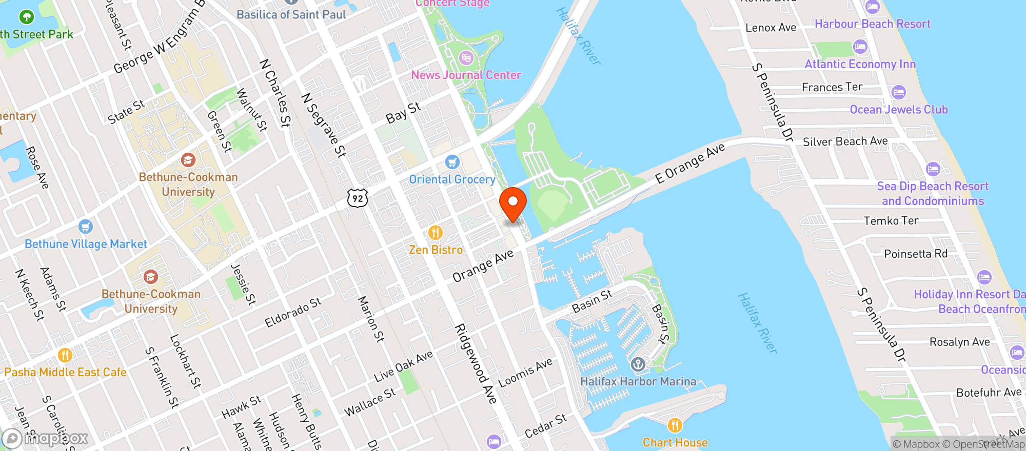 Map showing Little Italys Ristorante