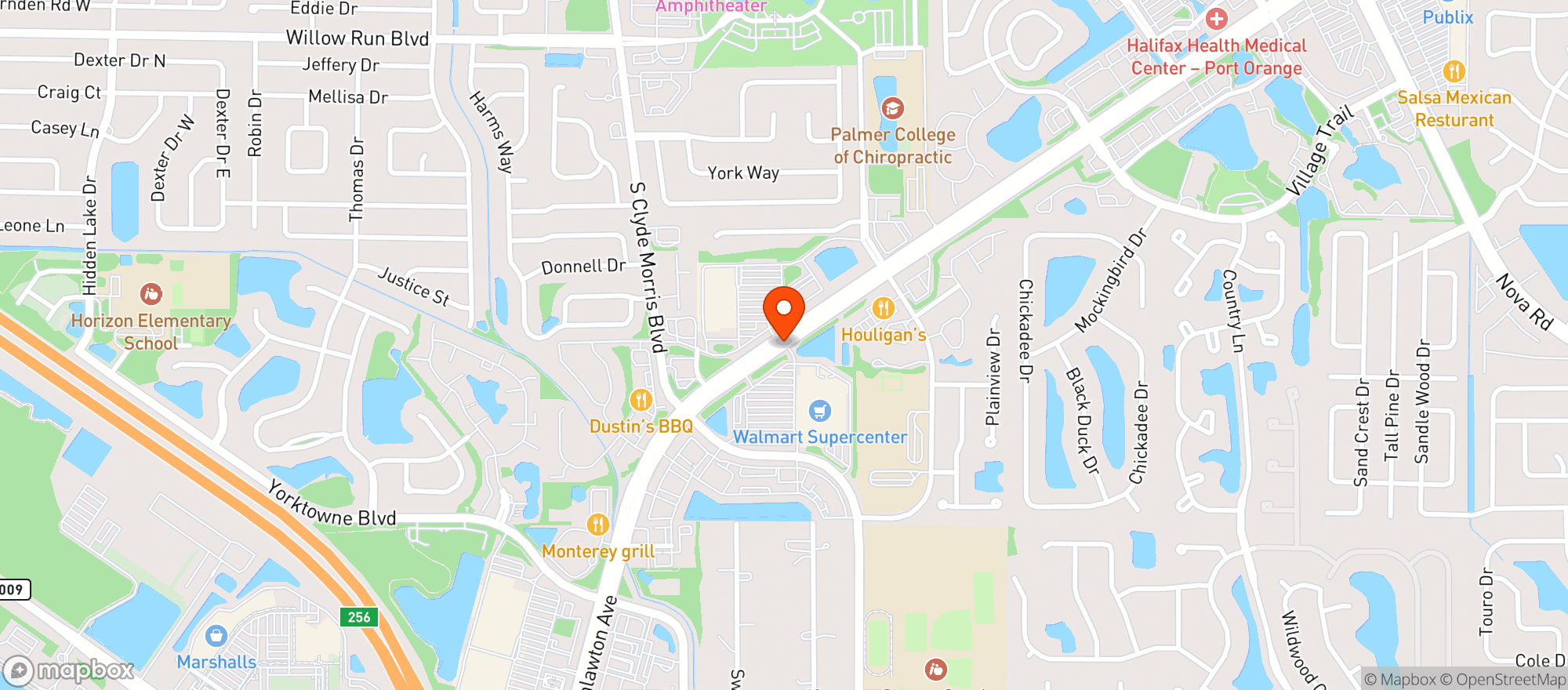 Map showing WALMART SUPERCENTER