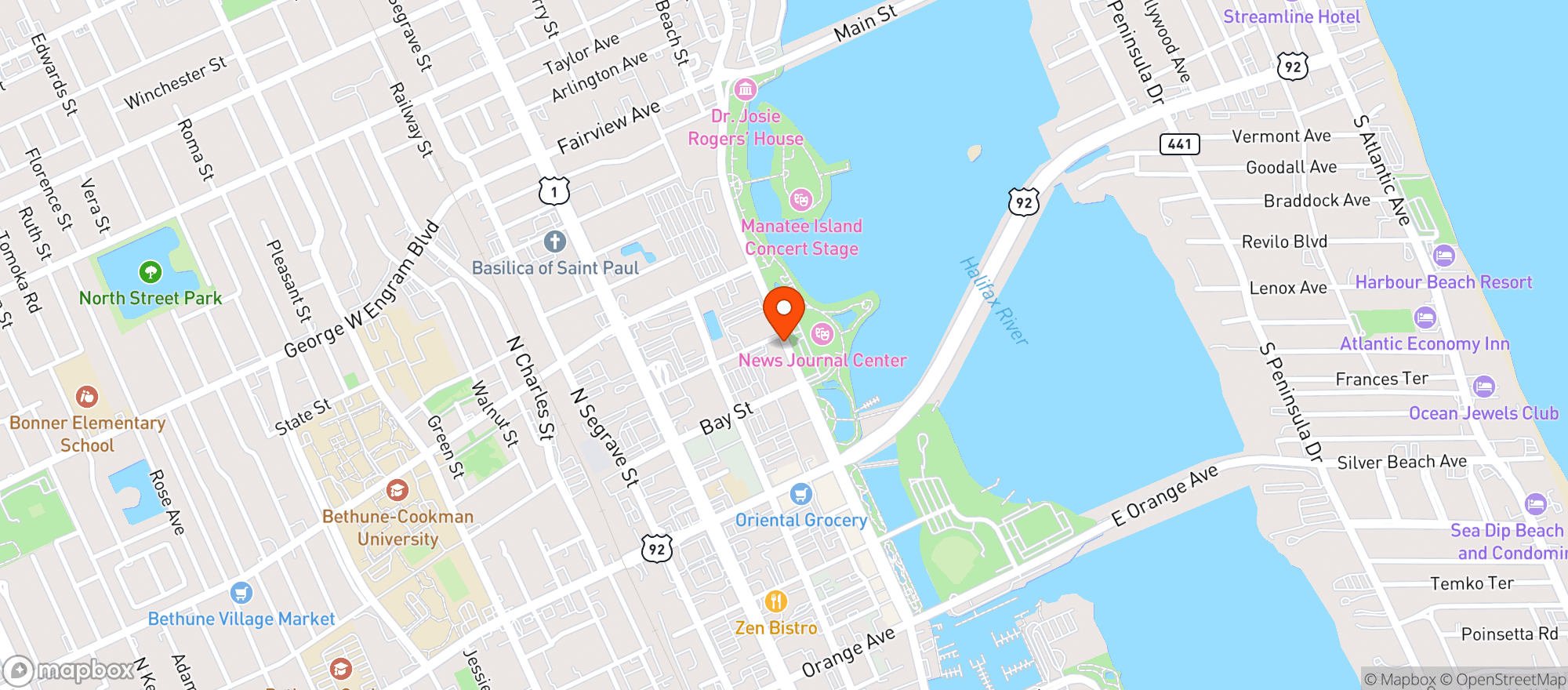 Map showing Driink Kava Bar